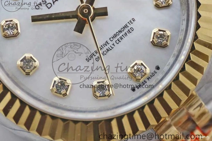 279179 TWF Best YG White SS NH05 Diamonds Bracelet Datejust Jubilee Dial 28mm Markers Edition SS on YG 0408